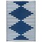 World Rug Gallery Bohemian Stripe Diamond Reversible Recycled Plastic 7'10'' X 10' Navy Outdoor Rug 6071NAVY8X10 - alternate 3